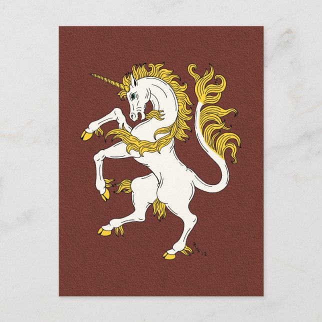 Unicorn Rampant Postcard (Front)