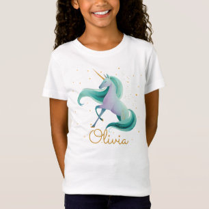 Unicorn Reader Girls’ T-Shirt – Personalised Name