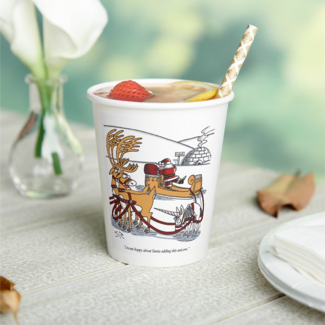Unicorn Reindeer paper cups (Insitu)