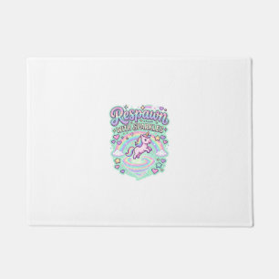 Unicorn Respawn with Sparkles Premium Vector Stick Doormat