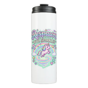 Unicorn Respawn with Sparkles Premium Vector Stick Thermal Tumbler