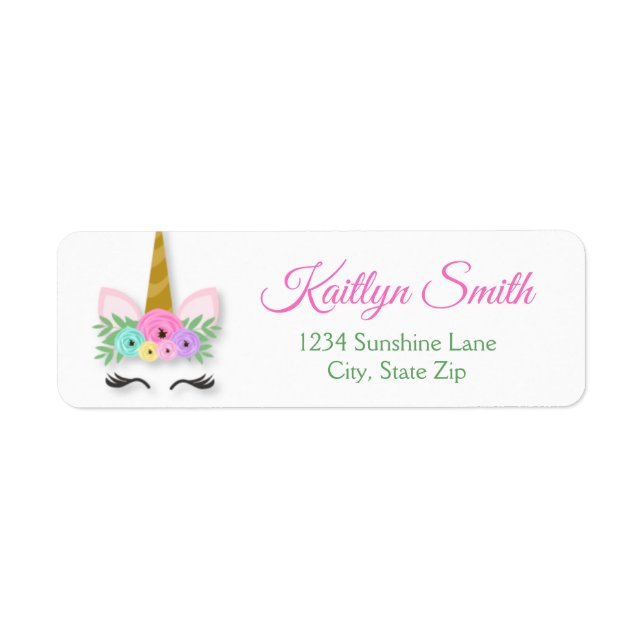Unicorn Return Address Label (Front)