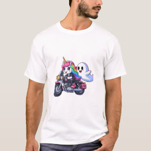 Unicorn Riding A Motorcycle Boys Girls Men Women K T-Shirt