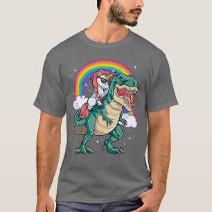 Unicorn Riding Dinosaur for Girls Women Boys Men U T-Shirt