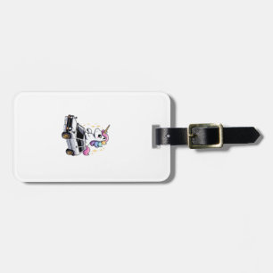 Unicorn Riding Kei Car Boys Girls Women Kids Teen  Luggage Tag