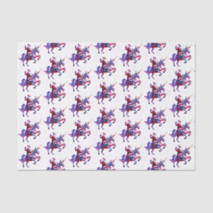 Unicorn Riding Santa Tissue Paper