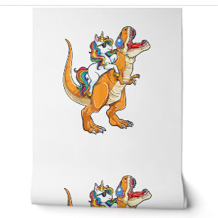 Unicorn Riding T rex Men Women Dinosaur Funny Boys Wallpaper