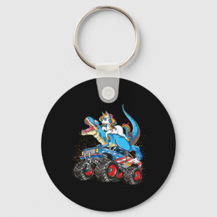 Unicorn Riding T Rex Monster Truck Boys Girls Unic Key Ring