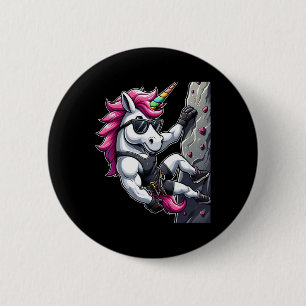 Unicorn Rock Climbing Men Women Adults Kids Boys G 6 Cm Round Badge