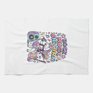 Unicorn Rock Music Unicorn Charming Marketplace Ar Tea Towel