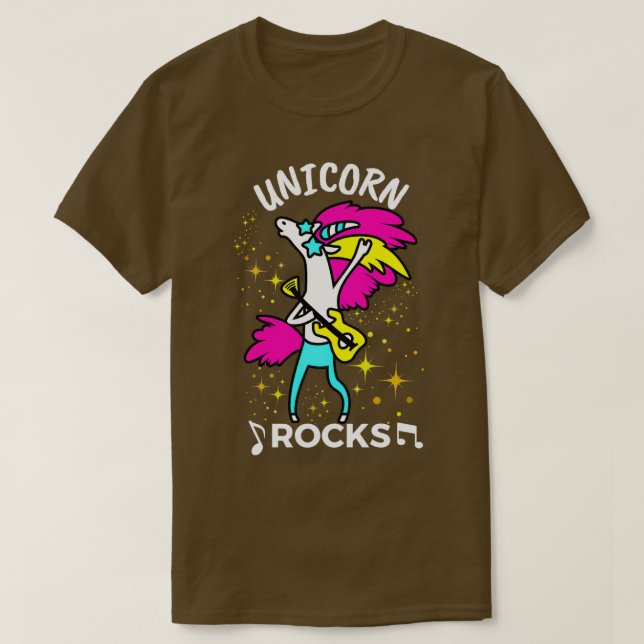 Unicorn Rocks I Love Unicorns T-Shirt (Design Front)