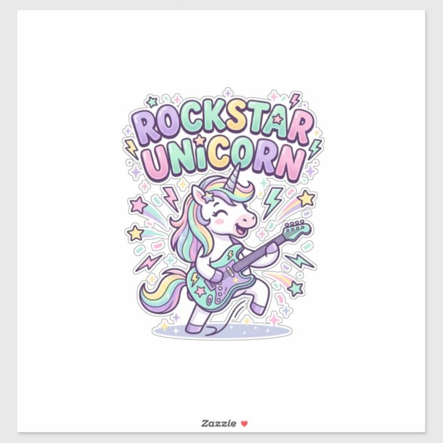 Unicorn Rockstar Unicorn Charming Apparel Graphic_ (Sheet)
