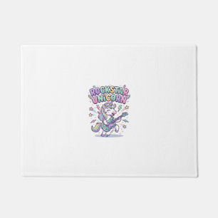 Unicorn Rockstar Unicorn Charming Apparel Graphic_ Doormat