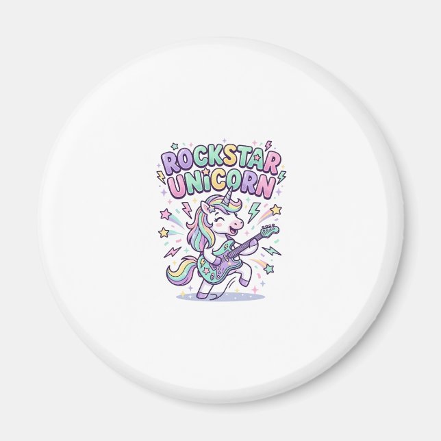Unicorn Rockstar Unicorn Charming Apparel Graphic_ Magnet (Front)