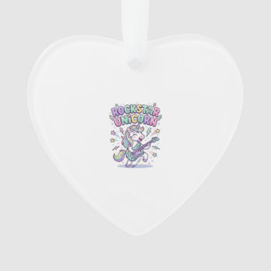 Unicorn Rockstar Unicorn Charming Apparel Graphic_ Ornament