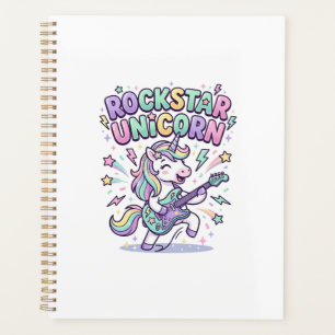 Unicorn Rockstar Unicorn Charming Apparel Graphic_ Planner
