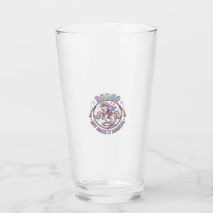 Unicorn Rodeo but Make It Magical Funny Cute Gift Glass