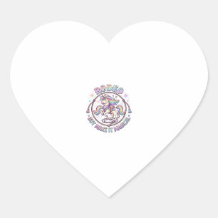 Unicorn Rodeo but Make It Magical Funny Cute Gift Heart Sticker