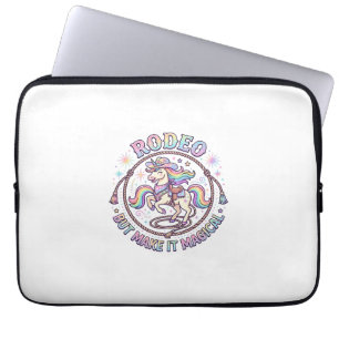 Unicorn Rodeo but Make It Magical Funny Cute Gift  Laptop Sleeve