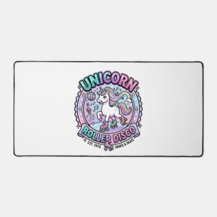 Unicorn Roller Disco POD Ready Marketplace Artwork Desk Mat