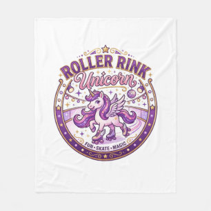 Unicorn Roller Rink Unicorn POD Ready Merch Design Fleece Blanket
