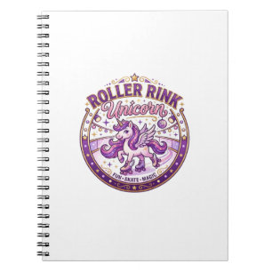 Unicorn Roller Rink Unicorn POD Ready Merch Design Notebook