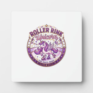 Unicorn Roller Rink Unicorn POD Ready Merch Design Plaque