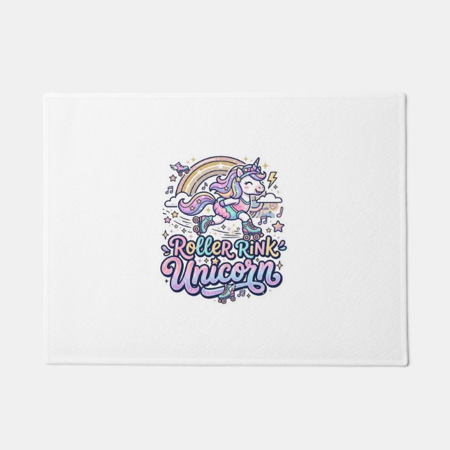 Unicorn Roller Rink Unicorn Premium Vector Sticker Doormat (Front)