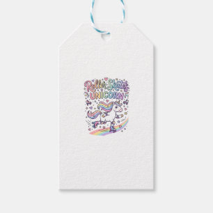 Unicorn Roller Skates Unicorn Playful Sticker and Gift Tags