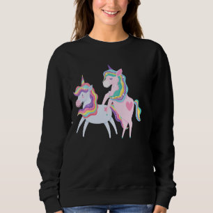 Unicorn Romantic With Social Distance Saint Valent Sweatshirt