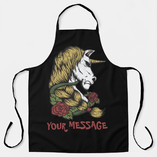 Unicorn Rose  Apron (Front)
