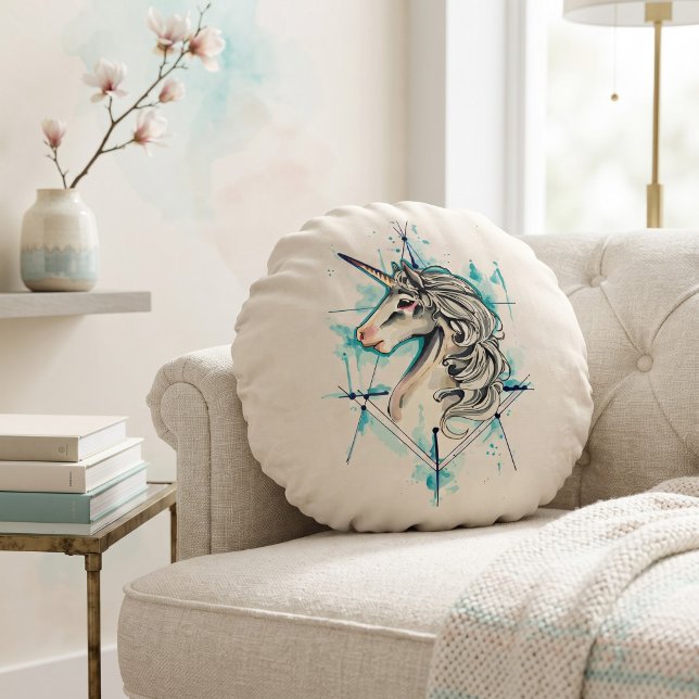 Unicorn Round Cushion (Creator Uploaded)