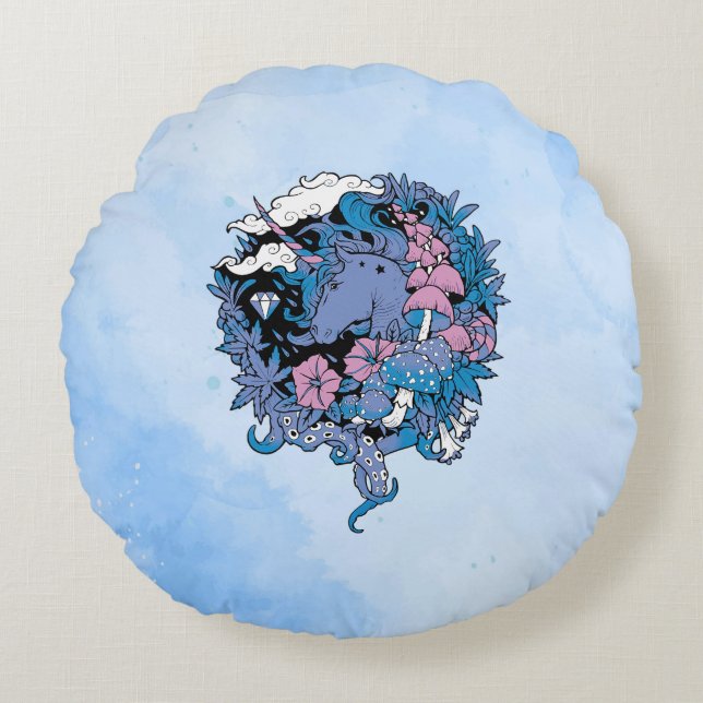 Unicorn Round Cushion (Front)