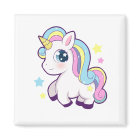 Unicorn Round Magnet