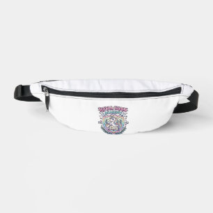 Unicorn Royal Horn Academy Bold Typography Print o Bum Bags