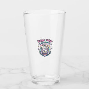 Unicorn Royal Horn Academy Bold Typography Print o Glass