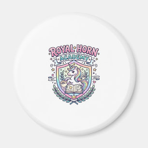 Unicorn Royal Horn Academy Bold Typography Print o Magnet