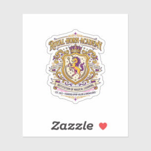 Unicorn Royal Horn Academy Stylish Zazzle Design_1