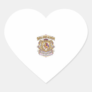 Unicorn Royal Horn Academy Stylish Zazzle Design_1 Heart Sticker