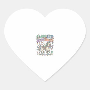 Unicorn Saddle Up Buttercup Kawaii Typography Desi Heart Sticker