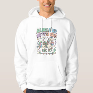 Unicorn Saddle Up Buttercup Kawaii Typography Desi Hoodie