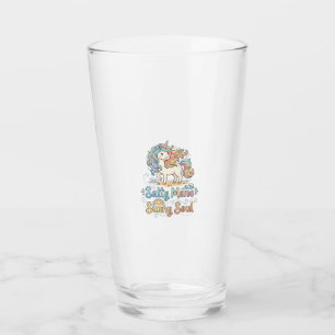 Unicorn Salty Mane Sunny Soul Playful Vector Desig Glass