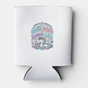 Unicorn Salty Mane Sunny Soul Retro Style T-Shirt  Can Cooler
