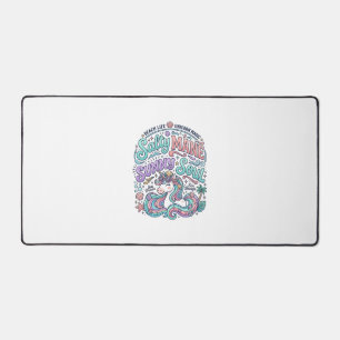 Unicorn Salty Mane Sunny Soul Retro Style T-Shirt  Desk Mat
