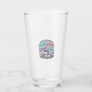 Unicorn Salty Mane Sunny Soul Retro Style T-Shirt  Glass
