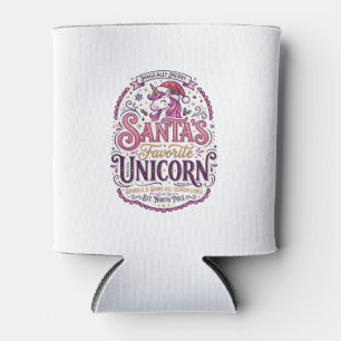 Unicorn Santa's Favourite Unicorn Can Cooler
