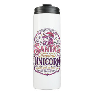 Unicorn Santa's Favourite Unicorn Thermal Tumbler