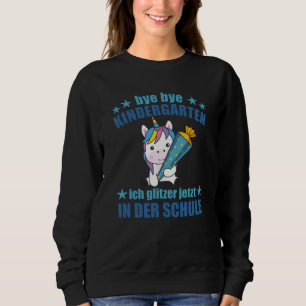 Unicorn School Enrollment Kindergarten Glitter Sweatshirt