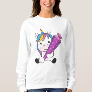 Unicorn School Enrolment Kindergarten Glitter Sweatshirt