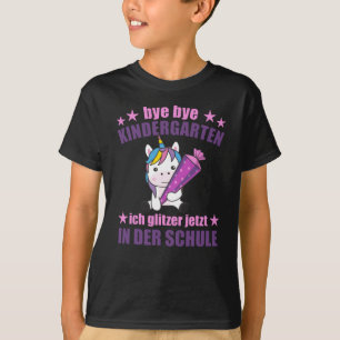 Unicorn School Enrolment Kindergarten Glitter T-Shirt